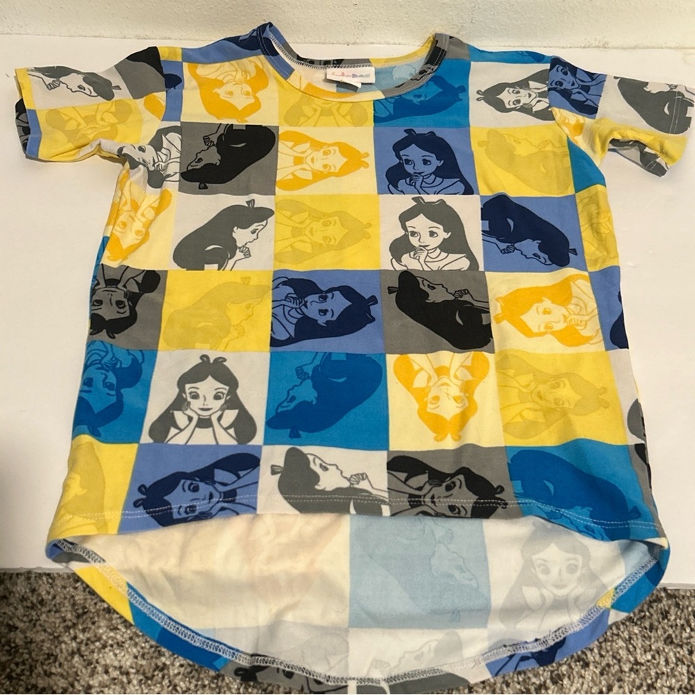 LuLaRoe Disney Kids Gracie Tunic hi-lo top. Size 6 Alice In Wonderland NWOT - Picture 8 of 11